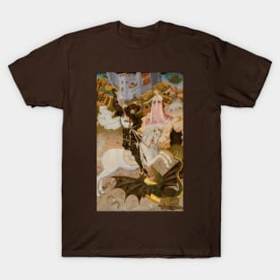 Saint George and the Dragon Medieval Painting T-Shirt